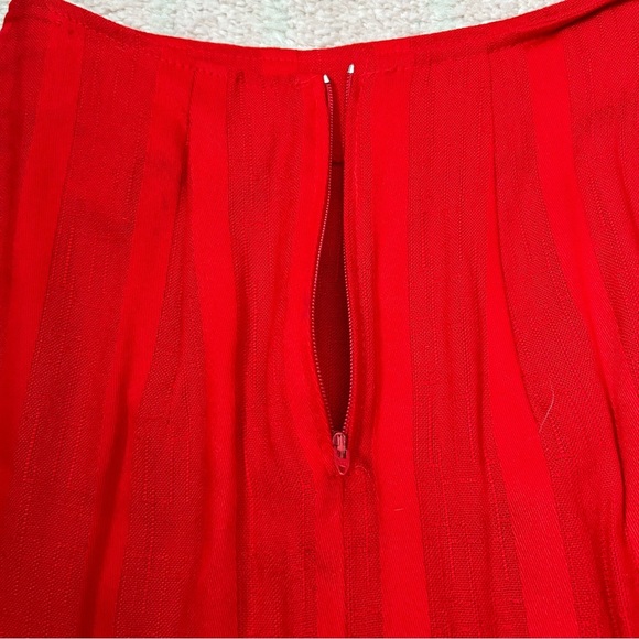 Vintage Sauci Red Stripe Skirt Suit Set Size Med Blazer Size 3 Skirt Office 90's - Picture 9 of 16